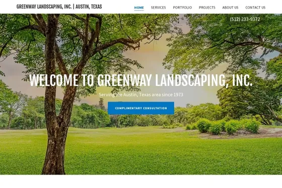 Greenway Landscaping website screenshot