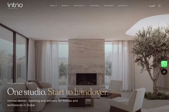 Intrio Studio website screenshot