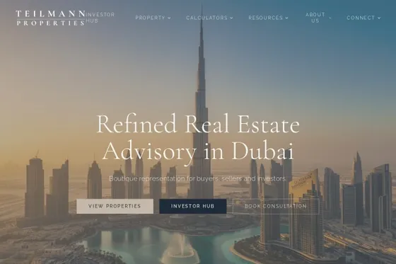 Teilmann Properties website screenshot