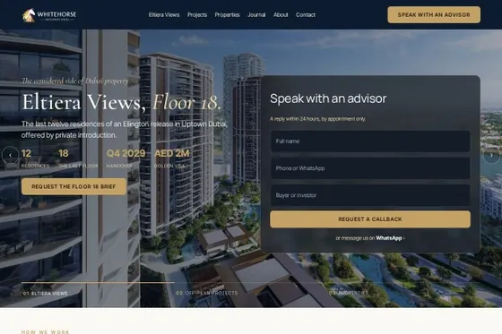 Whitehorse International website screenshot